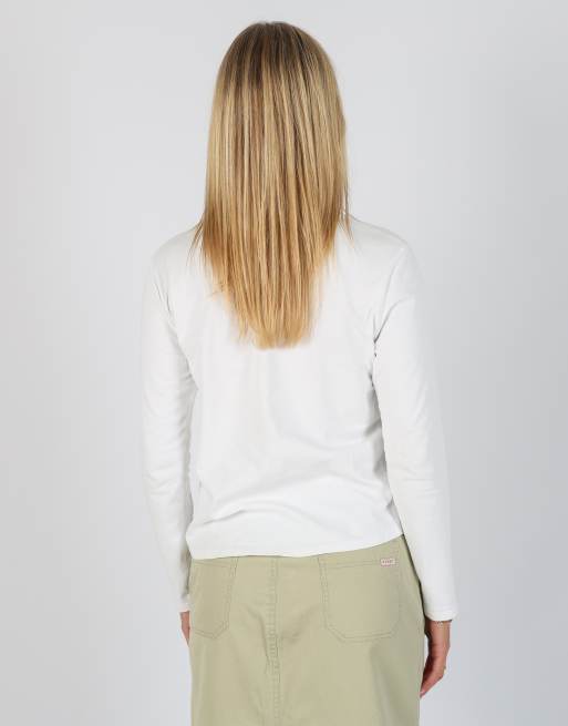 Vintage Twin Set M long sleeve tee in cream, 2 of 4