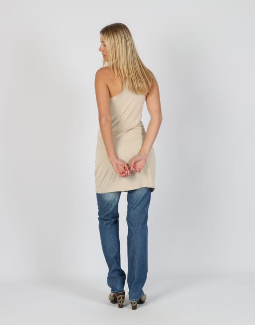 Vintage Twins S woven midi dress in beige, 3 of 4