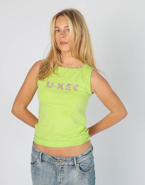 Vintage U-Key S cami in light green - view 1