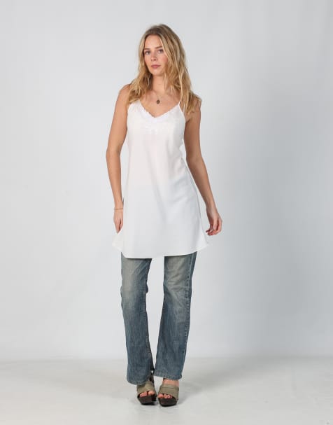 Vintage UCK M slip dress in ivory - view 1