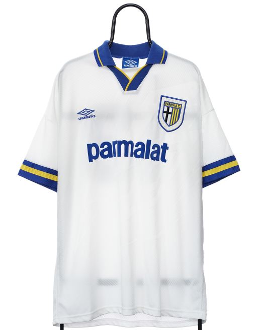 Vintage Umbro 90s Size XL Football Shirt Parma AC In White