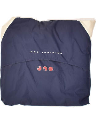 Vintage Umbro Size L Colourblock Hooded Rain Jacket in Navy Blue