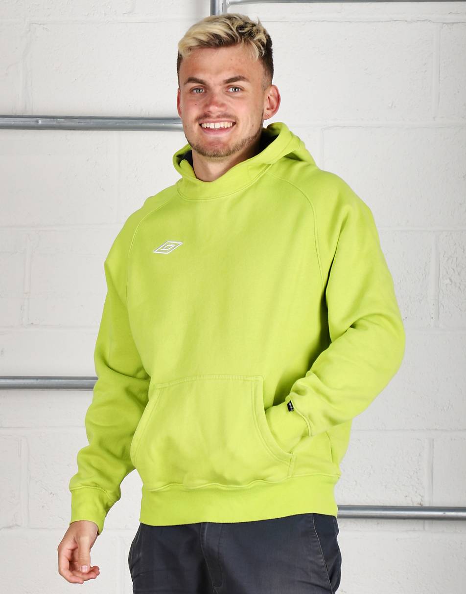 Vintage Umbro Size XL pullover lounge hoodie in lime green | research ...