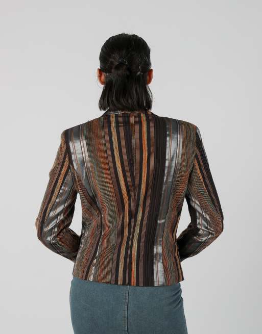 Vintage Unbranded 10 blazer in brown, 2 of 4