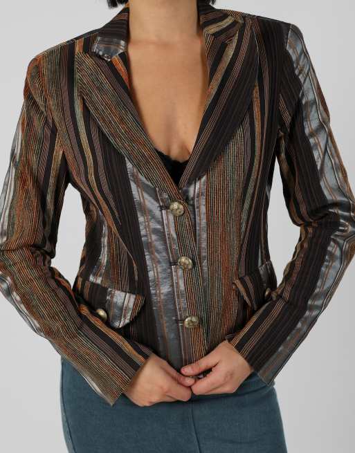 Vintage Unbranded 10 blazer in brown, 4 of 4