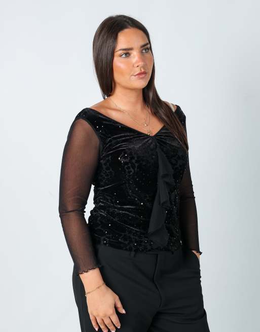 Vintage Unbranded 10 long sleeve top in black