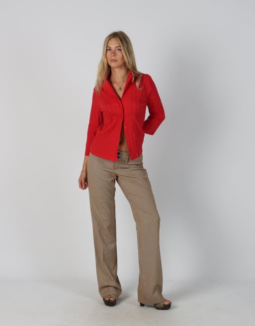 Vintage Unbranded 10 woven trousers in beige, 1 of 4