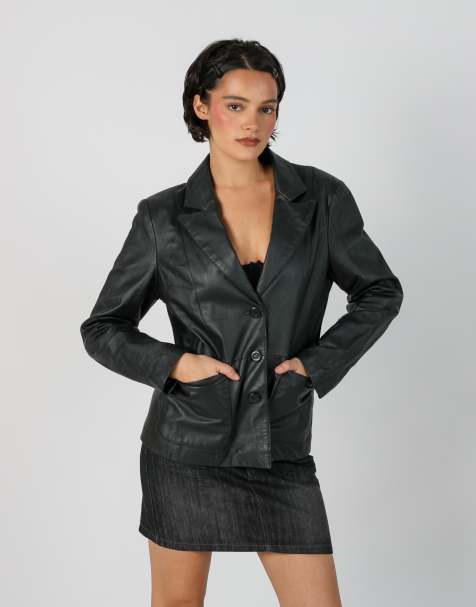 Vintage Unbranded 12 leather jacket in black - view 1