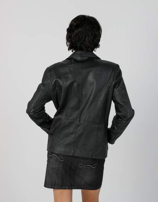 Vintage Unbranded 12 leather jacket in black, 2 of 4