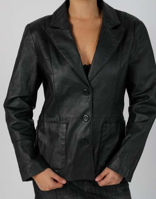 Vintage Unbranded 12 leather jacket in black, 4 of 4
