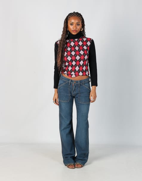 Vintage Unbranded 12 straight jeans in blue - view 1