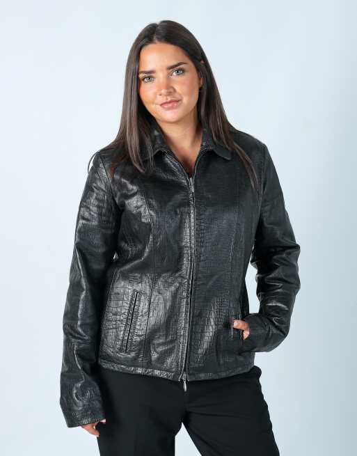 Vintage Unbranded 14 leather jacket in black