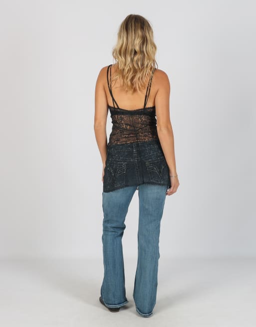 Vintage Unbranded 6 bootcut jeans in blue, 3 of 4