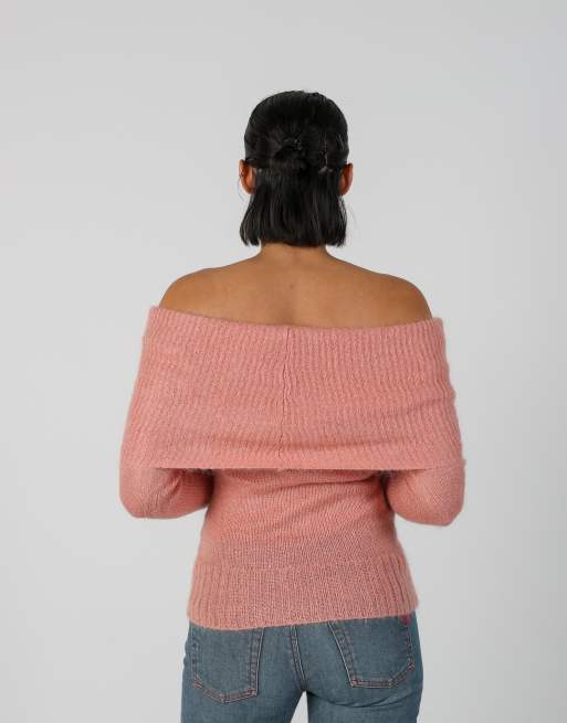 Vintage Unbranded 6 knitted jumper in baby pink, 2 of 4