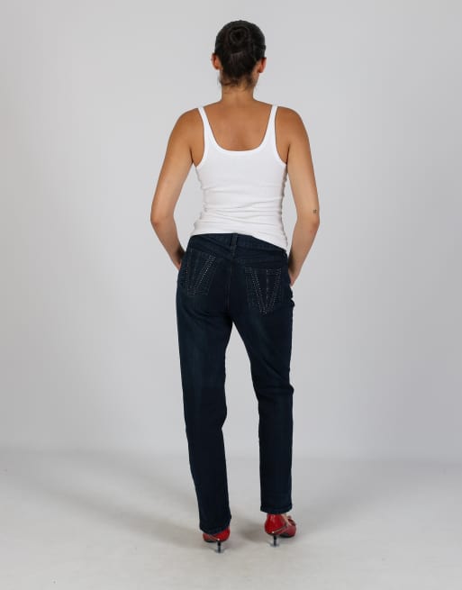 Vintage Unbranded 6 mom jeans in blue, 3 of 4