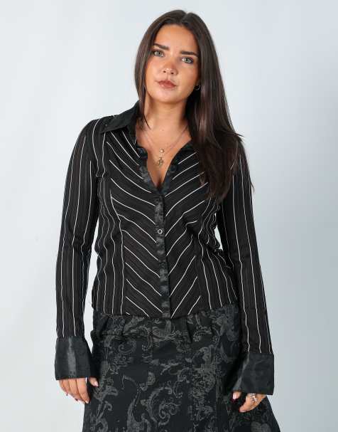 Vintage Unbranded 8 blouse in black - view 1