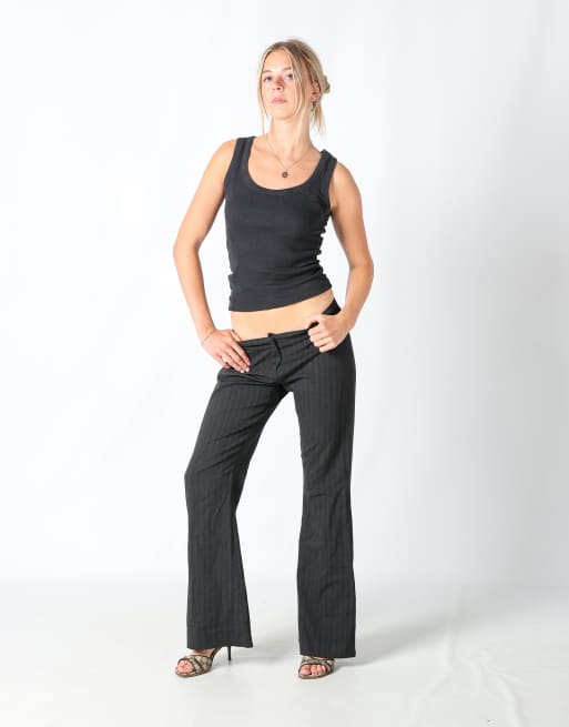 Vintage Unbranded 8 formal trousers in charcoal grey