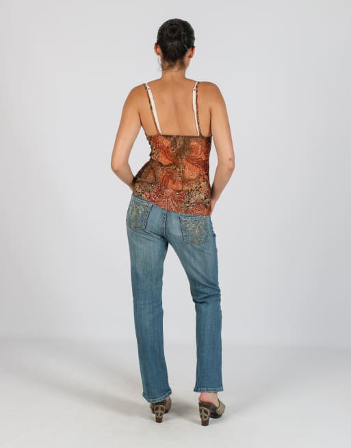 Vintage Unbranded 8 straight jeans in blue, 3 of 4