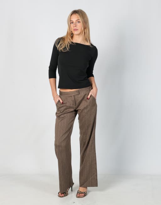 Vintage Unbranded 8 woven trousers in brown