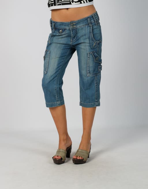 Vintage Unbranded L 3/4 jeans in blue, 2 of 4