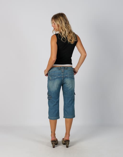 Vintage Unbranded L 3/4 jeans in blue, 3 of 4