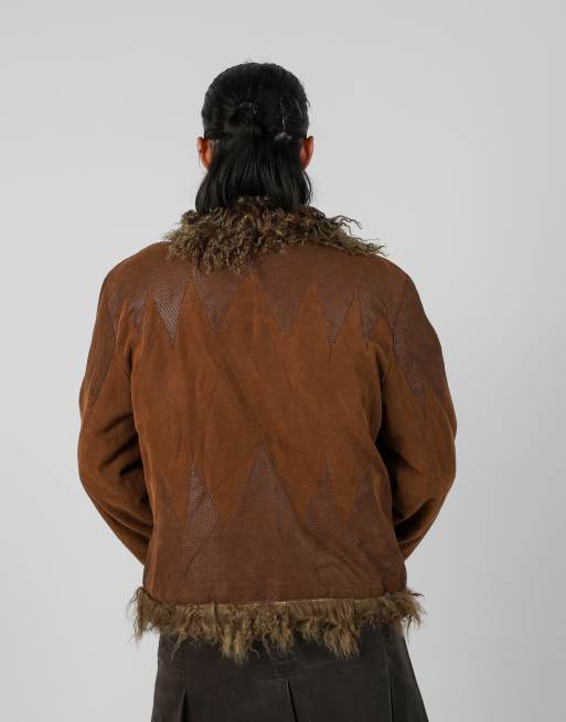 Vintage Unbranded L afghan coat in brown, 2 of 4