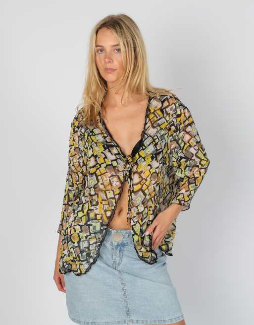 Vintage Unbranded L blouse in black