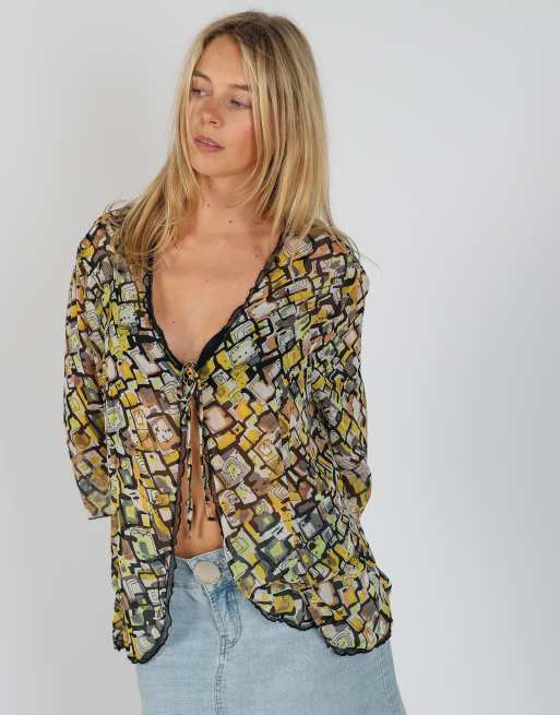 Vintage Unbranded L blouse in black, 3 of 4