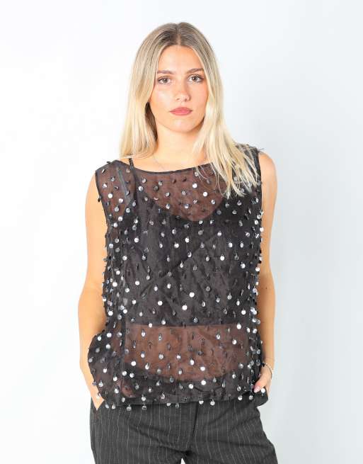 Vintage Unbranded L cami in black