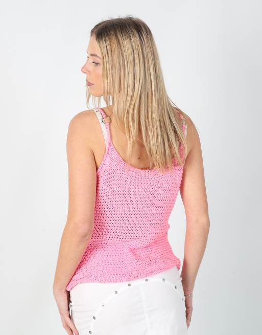 Vintage Unbranded L cami in pink, 2 of 4