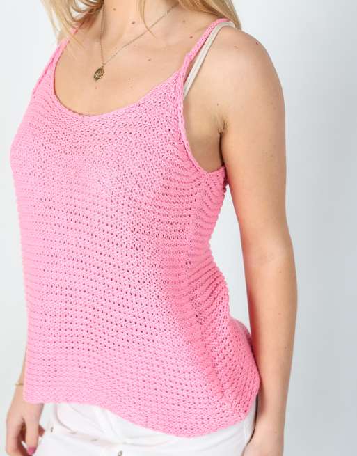 Vintage Unbranded L cami in pink, 4 of 4
