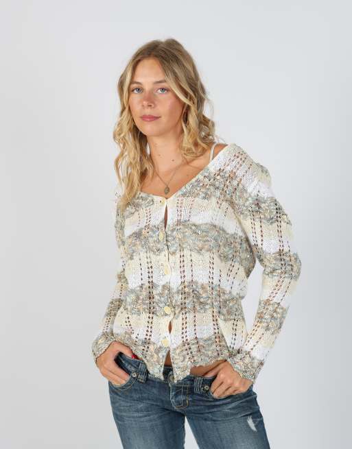 Vintage Unbranded L cardigan in cream, 1 of 4