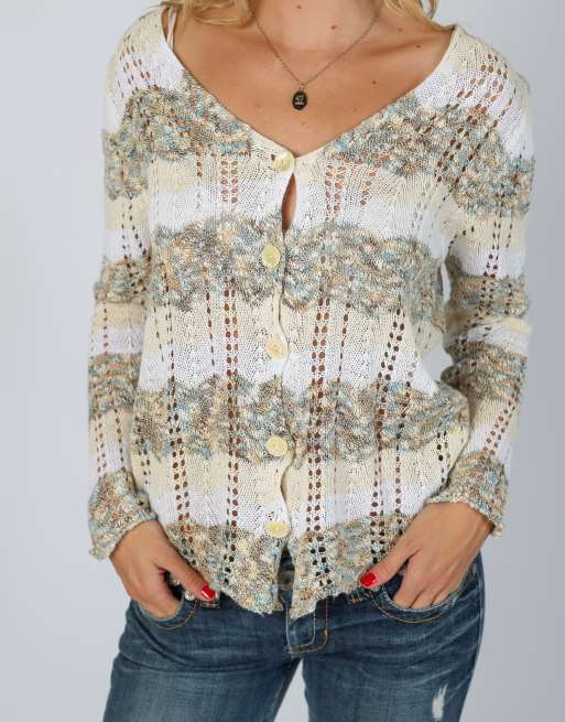 Vintage Unbranded L cardigan in cream, 4 of 4