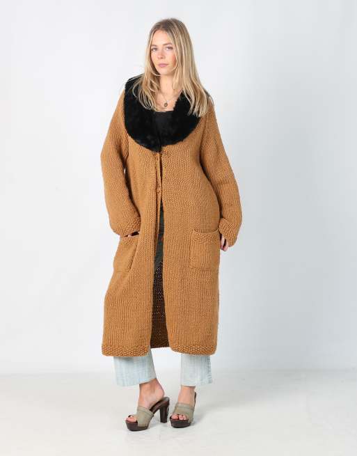 Vintage Unbranded L cardigan in orange