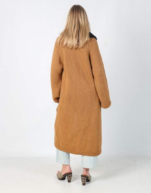 Vintage Unbranded L cardigan in orange, 2 of 4