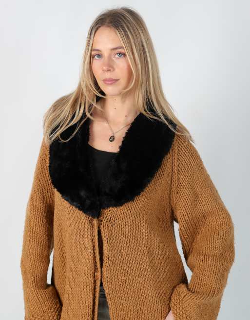 Vintage Unbranded L cardigan in orange, 4 of 4