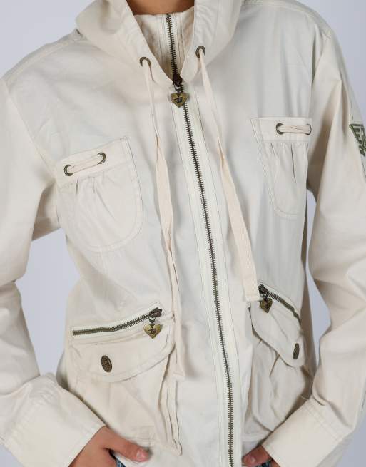Vintage Unbranded L casual jacket in cream, 4 of 4
