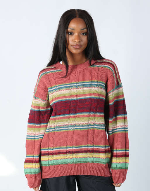Vintage Unbranded L knitted jumper in multi colured
