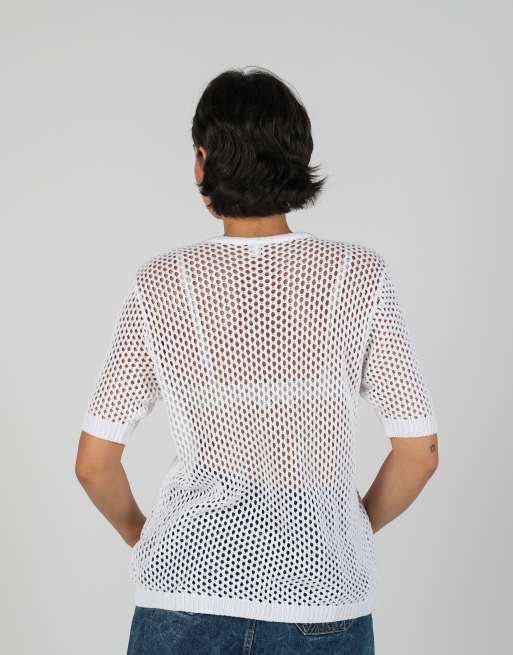 Vintage Unbranded L knitted top in white, 2 of 4
