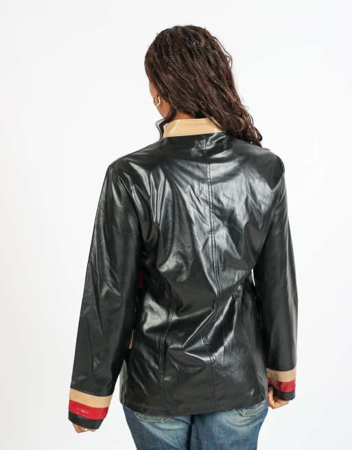 Vintage Unbranded L leather jacket in black, 2 of 4