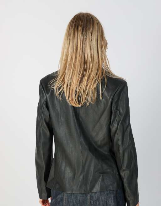 Vintage Unbranded L leather jacket in black, 2 of 4