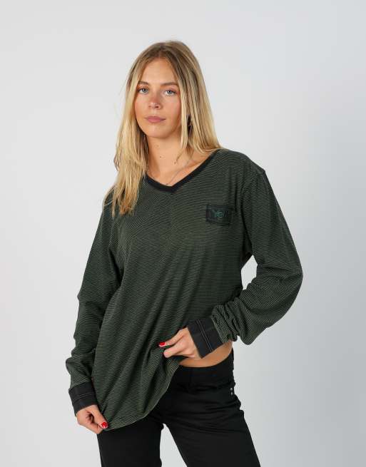 Vintage Unbranded L long sleeve top in black, 1 of 4