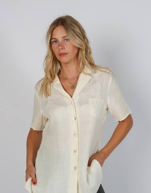 Vintage Unbranded L shirt in cream, 1 of 4