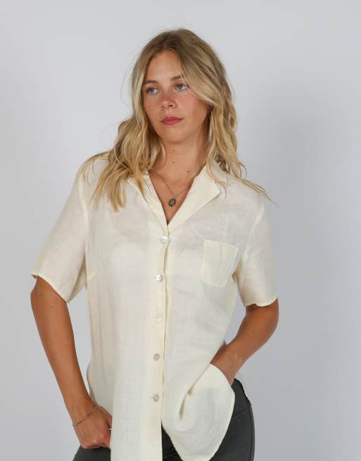 Vintage Unbranded L shirt in cream, 3 of 4
