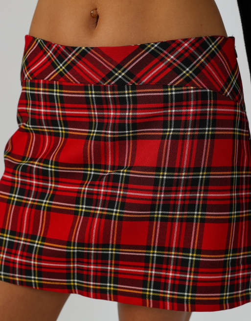 Vintage Unbranded L woven mini skirt in red, 4 of 4