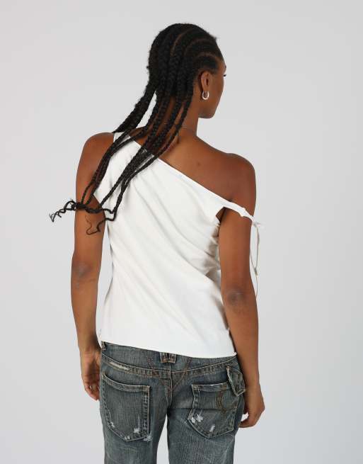 Vintage Unbranded L woven vest in ivory, 2 of 4