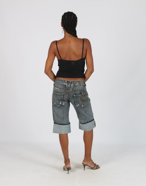 Vintage Unbranded M 3/4 jeans in blue, 3 of 4