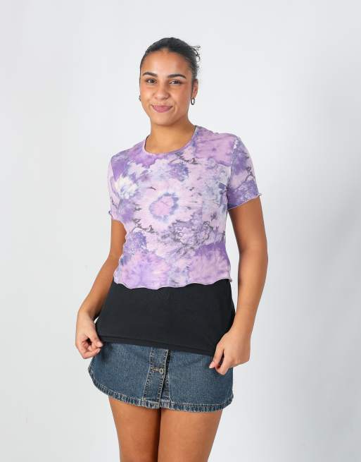 Vintage Unbranded M baby tee in purple, 3 of 4