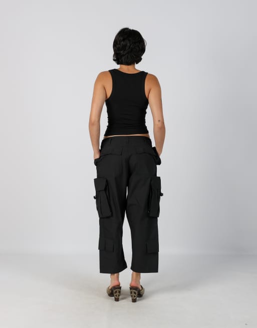 Vintage Unbranded M baggy tech pants in black, 3 of 4