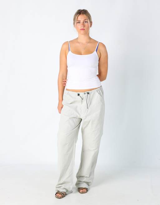 Vintage Unbranded M baggy tech pants in light grey
